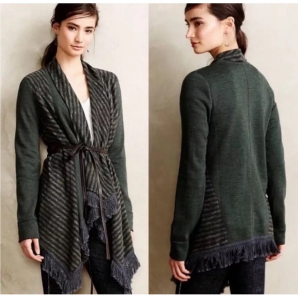 Anthropologie Sweaters - Anthropologie Saturday/Sunday Elise Green Blanket Cardigan Size XS OB367241.